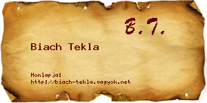 Biach Tekla névjegykártya
